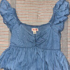Lone Star Size Small Women's Jean Pattern Blouse Tank